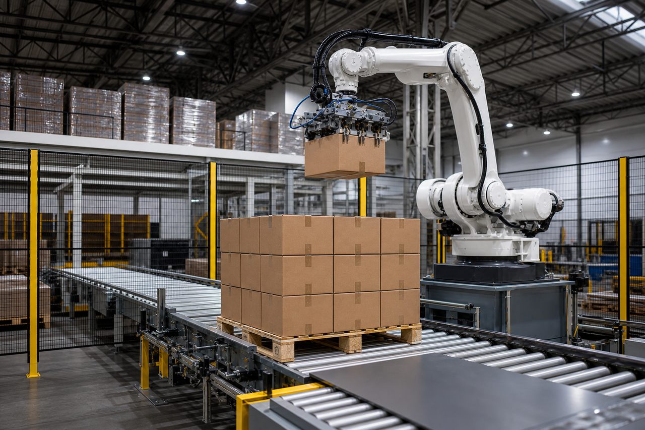 Robotic palletizing and end-of-line packaging